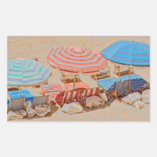 Paraplu 2 rechthoekige sticker (Voorkant)