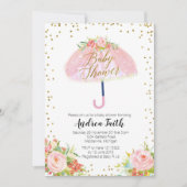 Paraplu April Douche Baby shower Uitnodiging (Voorkant)