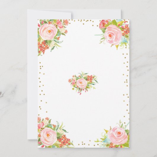 Paraplu April Douche Baby shower Uitnodiging (Achterkant)