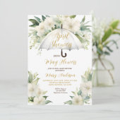Paraplu april douches brengen mei bloemen kaart (Staand voorkant)