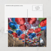 Paraplu Art, Borough Market, Londen Briefkaart (Voorkant / Achterkant)