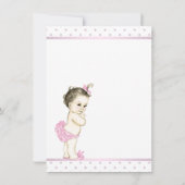 Paraplu Baby Girl Sprinkle Baby shower Dank u Bedankkaart (Achterkant)