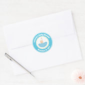 Paraplu Baby shower Favor Stickers Blauw Baby Boy (Envelop)