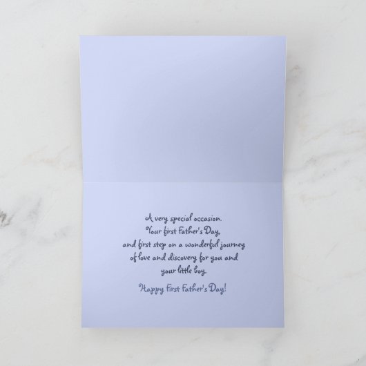 Paraplu Beer Blauw - Eerste Vaderdag Kaart (Binnen)