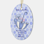 Paraplu Beer - Blauw - Personaliseer Keramisch Ornament (Links)
