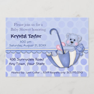 Paraplu Beer Blauw - Uitnodiging