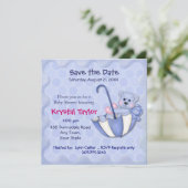 Paraplu Beer Blauw - Uitnodiging (Staand voorkant)