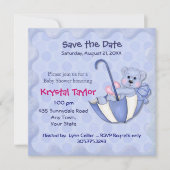 Paraplu Beer Blauw - Uitnodiging (Voorkant)