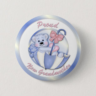 Paraplu Beer - Nieuwe Oma - Jongen Ronde Button 5,7 Cm