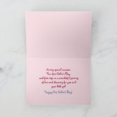 Paraplu Beer Roze - Eerste Vaderdag Kaart (Binnen)