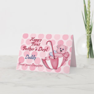 Paraplu Beer Roze - Eerste Vaderdag Kaart