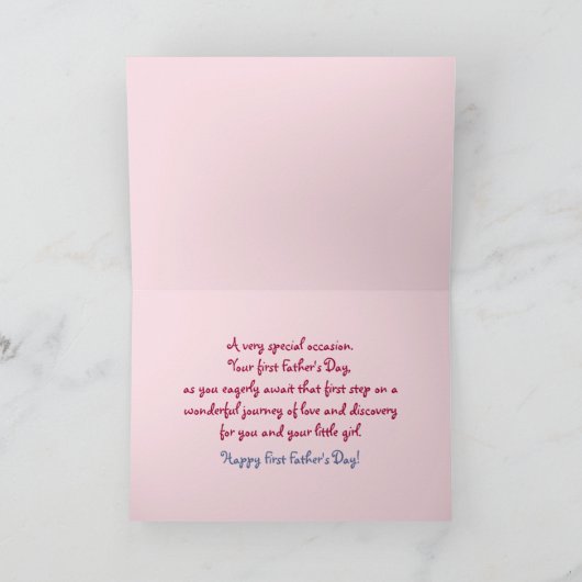 Paraplu Beer Roze - Vaderdag Kaart (Binnen)