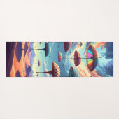 Paraplu boven de woestijn yogamat (Achterkant (horizontaal))