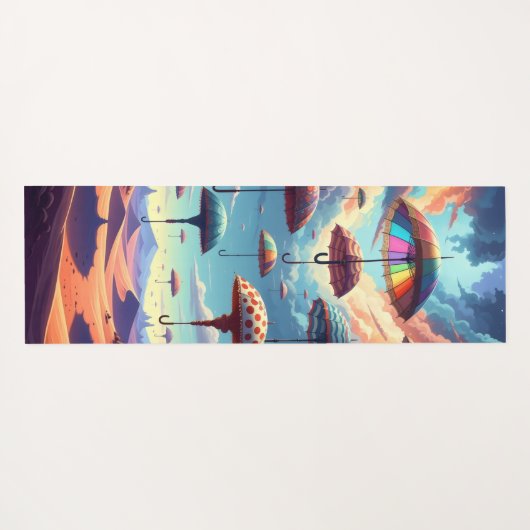 Paraplu boven de woestijn yogamat (Achterkant (horizontaal))