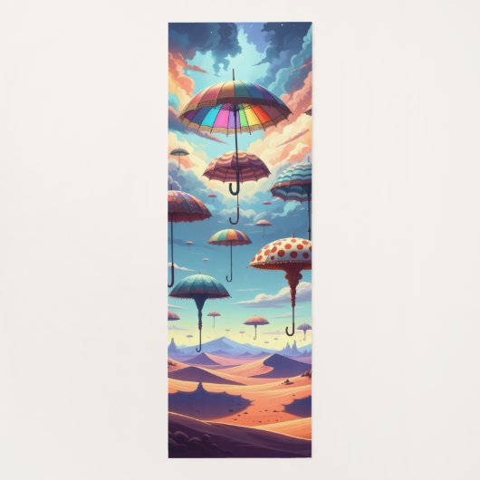 Paraplu boven de woestijn yogamat (Achterkant)