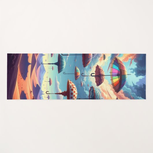 Paraplu boven de woestijn yogamat (Voorkant (horizontaal))