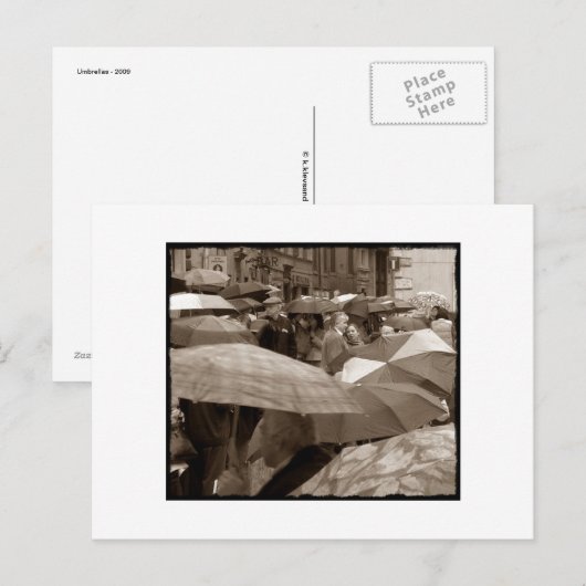 Paraplu Briefkaart (Voorkant / Achterkant)