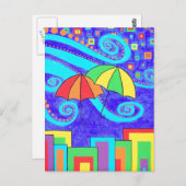 Paraplu Briefkaart (Voorkant / Achterkant)