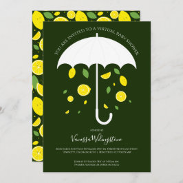 Paraplu Citroen Groen Cartoons Virtuele Baby Showe Kaart