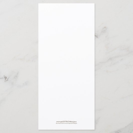 Paraplu Douche Menu (Achterkant)