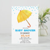 Paraplu douche uitnodiging (Staand voorkant)