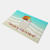 Paraplu Drink Het feest begint hier Deurmat (Schuin)