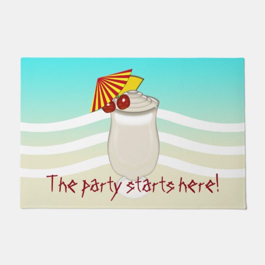 Paraplu Drink Het feest begint hier Deurmat (Voorkant)