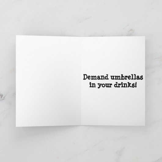 Paraplu Drinken Kaart (Binnen)