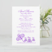 Paraplu en geschenken Violet Vrijgezellenfeest Kaart (Staand voorkant)