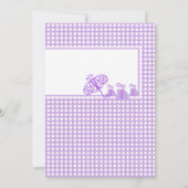 Paraplu en geschenken Violet Vrijgezellenfeest Kaart (Achterkant)