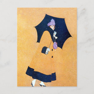 Paraplu en sneeuw door C Coles Phillips Briefkaart