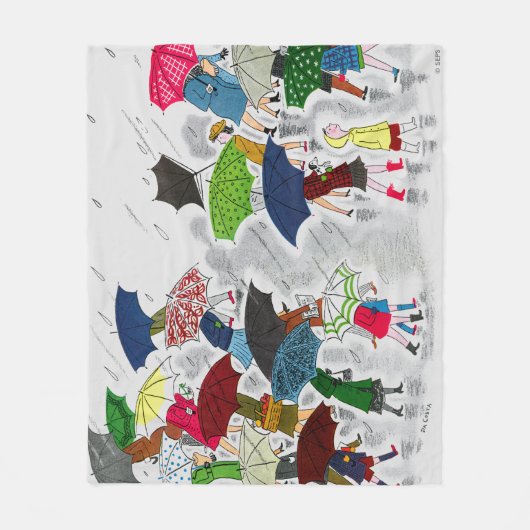 Paraplu Fleece Deken (Voorkant)