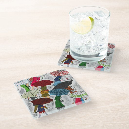 Paraplu Glazen Onderzetter (Schuin)