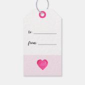 Paraplu Hearts Pastel Roze Mint Gift Label Cadeaulabel (Achterkant)