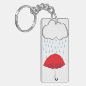 Paraplu in de regen sleutelhanger (Voorkant Links)