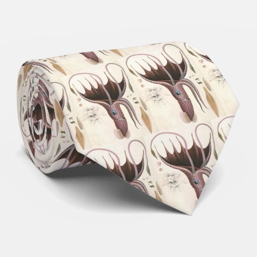 Paraplu inktvis,  zeedieren stropdas (Opgerold)