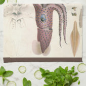 Paraplu inktvis,  zeedieren theedoek (Gevouwen)