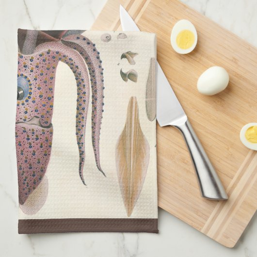 Paraplu inktvis,  zeedieren theedoek (Quarter Fold)