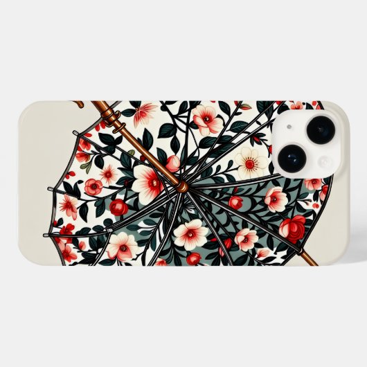 Paraplu iPhone case (Achterkant (horizontaal))