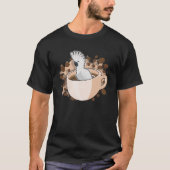 Paraplu kaketoe in koffie cup huisdier vogel papeg t-shirt (Voorkant)