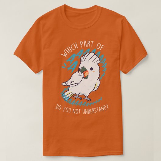 Paraplu Kaketoe Papegaai Aaaa T-shirt (Design voorkant)