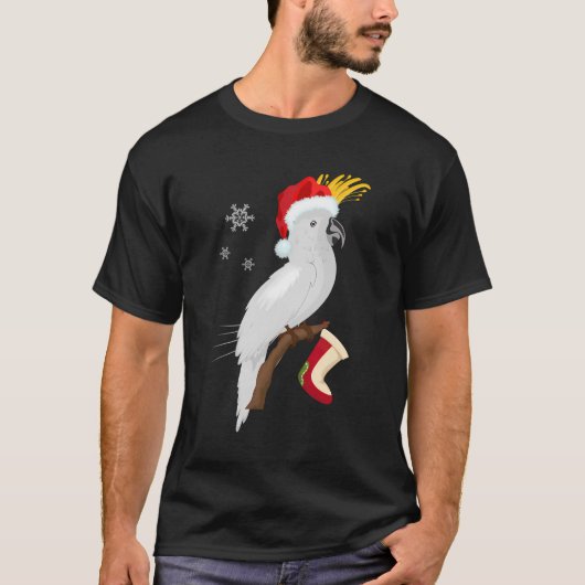 Paraplu Kaketoe Santa Hoed Grappige Kerstmis T-shirt (Voorkant)