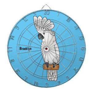 Paraplu kaketoe vogel cartoon illustratie  dartbord