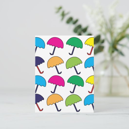 Paraplu Kleurrijke paraplu Briefkaart (Staand voorkant)