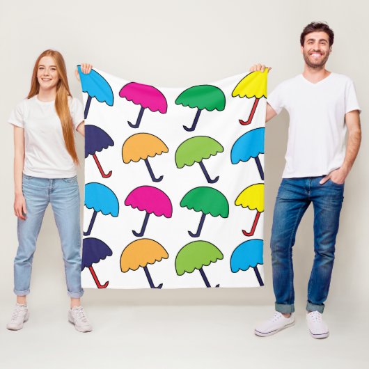 Paraplu Kleurrijke paraplu Fleece Deken (In situ)