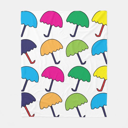 Paraplu Kleurrijke paraplu Fleece Deken (Voorkant)