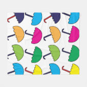 Paraplu Kleurrijke paraplu Fleece Deken (Voorkant (Horizontaal))