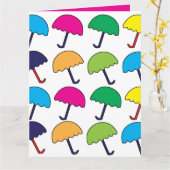 Paraplu Kleurrijke paraplu Kaart (Gele Bloem)