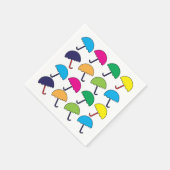 Paraplu Kleurrijke Paraplu Party Servet (Hoek)