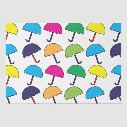 Paraplu Kleurrijke paraplu Tissuepapier (Voorkant)